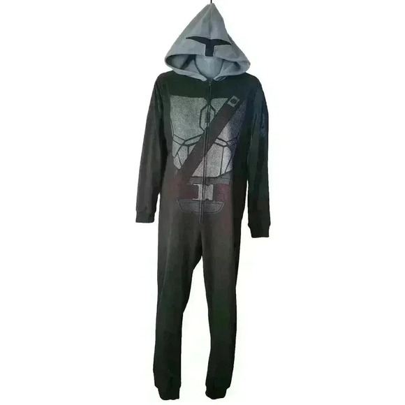 GAP Other - Gap Star Wars Pajamas The Mandalorian Mando One Piece Hooded Union Suit Cosplay